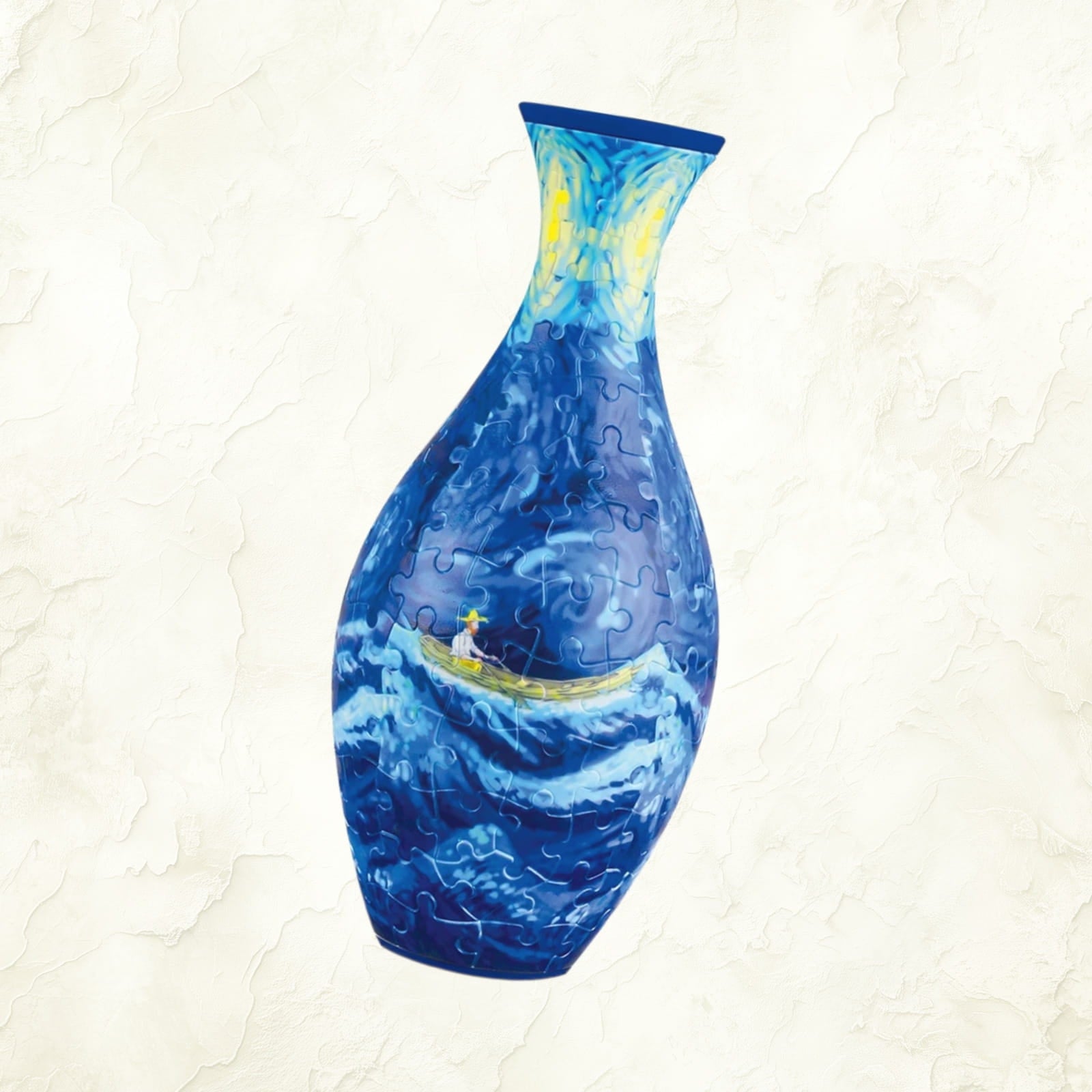 3D puzzle vase with artistic design variant boat