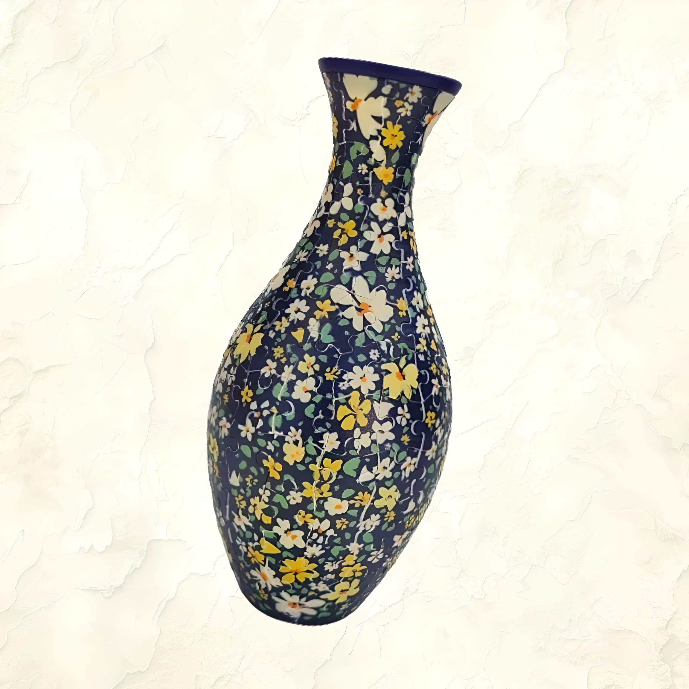 3D puzzle vase with artistic design variant floral print