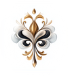 Gold Logo of Decor♦Beauty♦Artdig: Luxury logo with floral-inspired gold and black design, representing art, beauty, and sophistication.