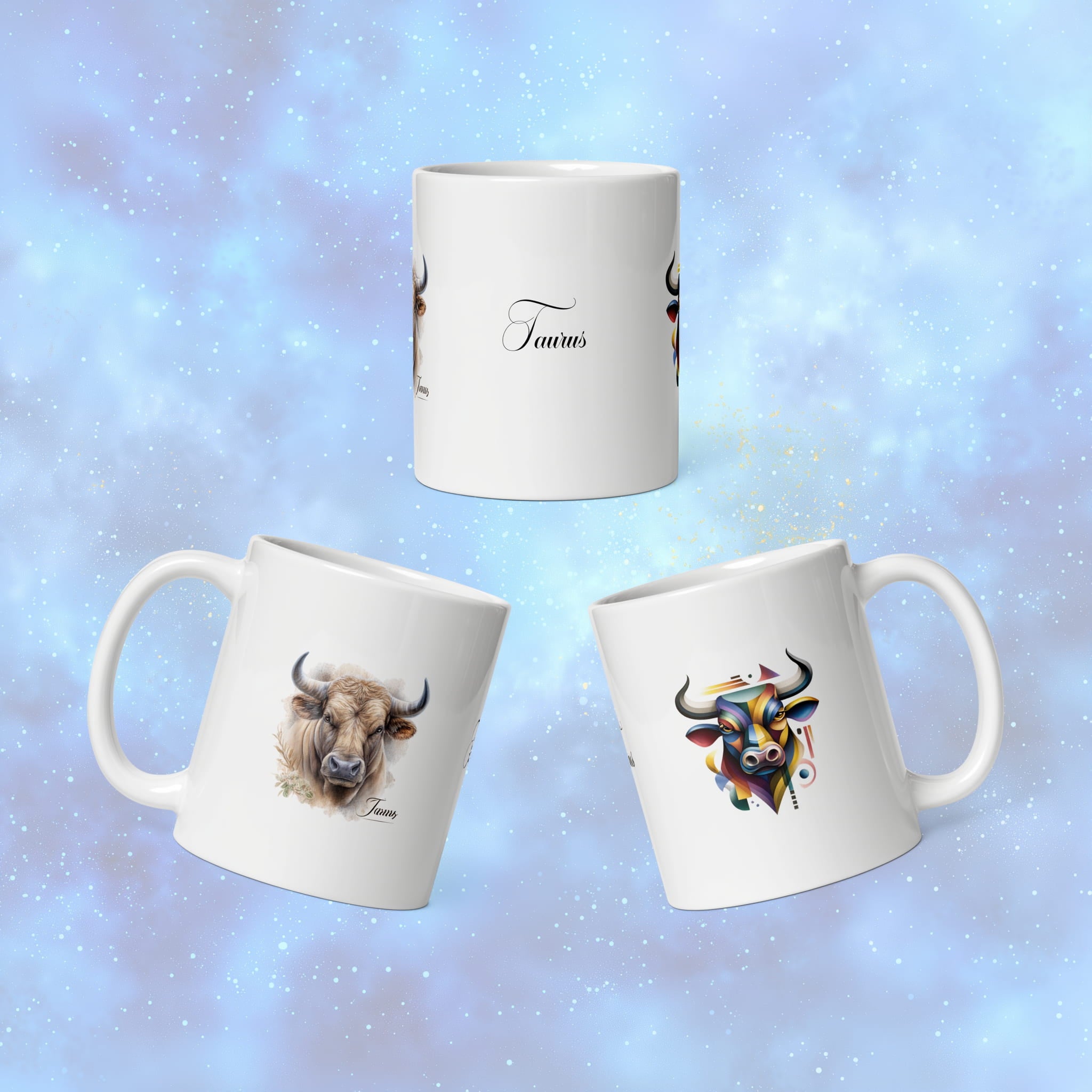 Elegant 11 oz astrology mug with Taurus design