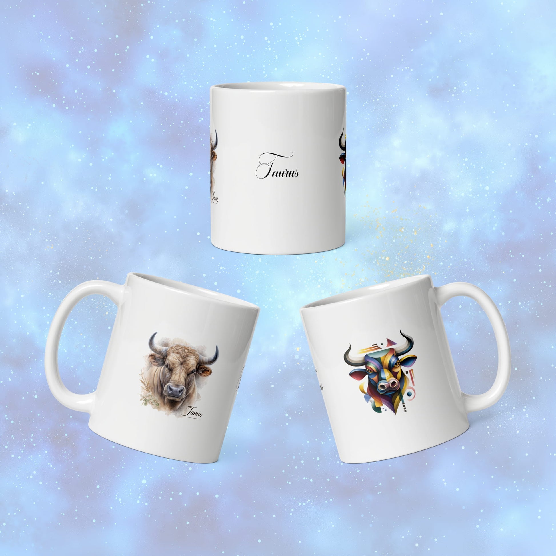 Elegant 11 oz astrology mug with Taurus design