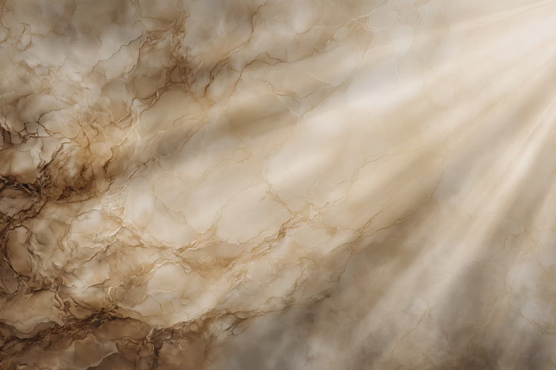 soft golden light beam through marble mist, minimal fine art composition, elegant texture and luminosity, serene atmosphere