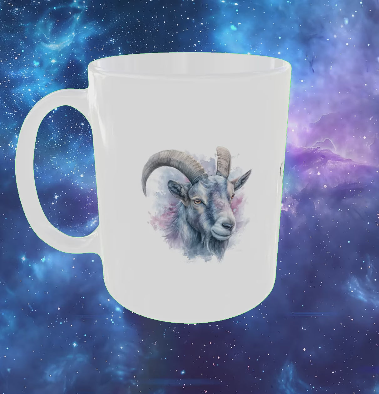 Zodiac mug white ceramic with Capricorn design video