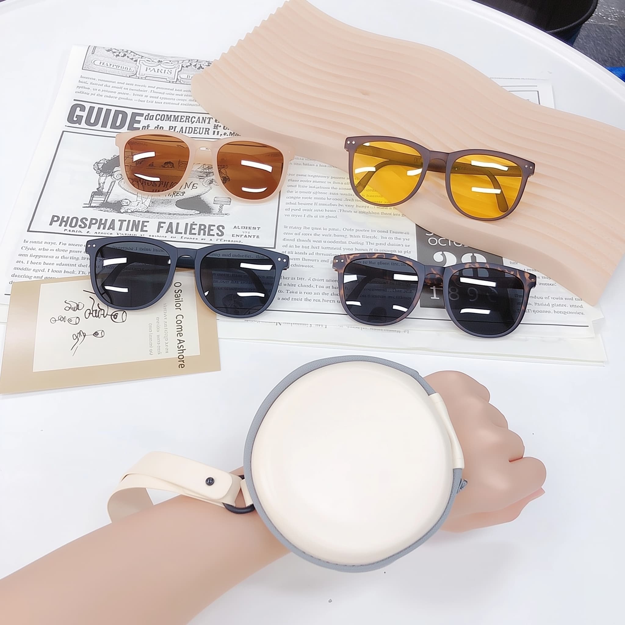 Five variant foldable polarized sunglasses