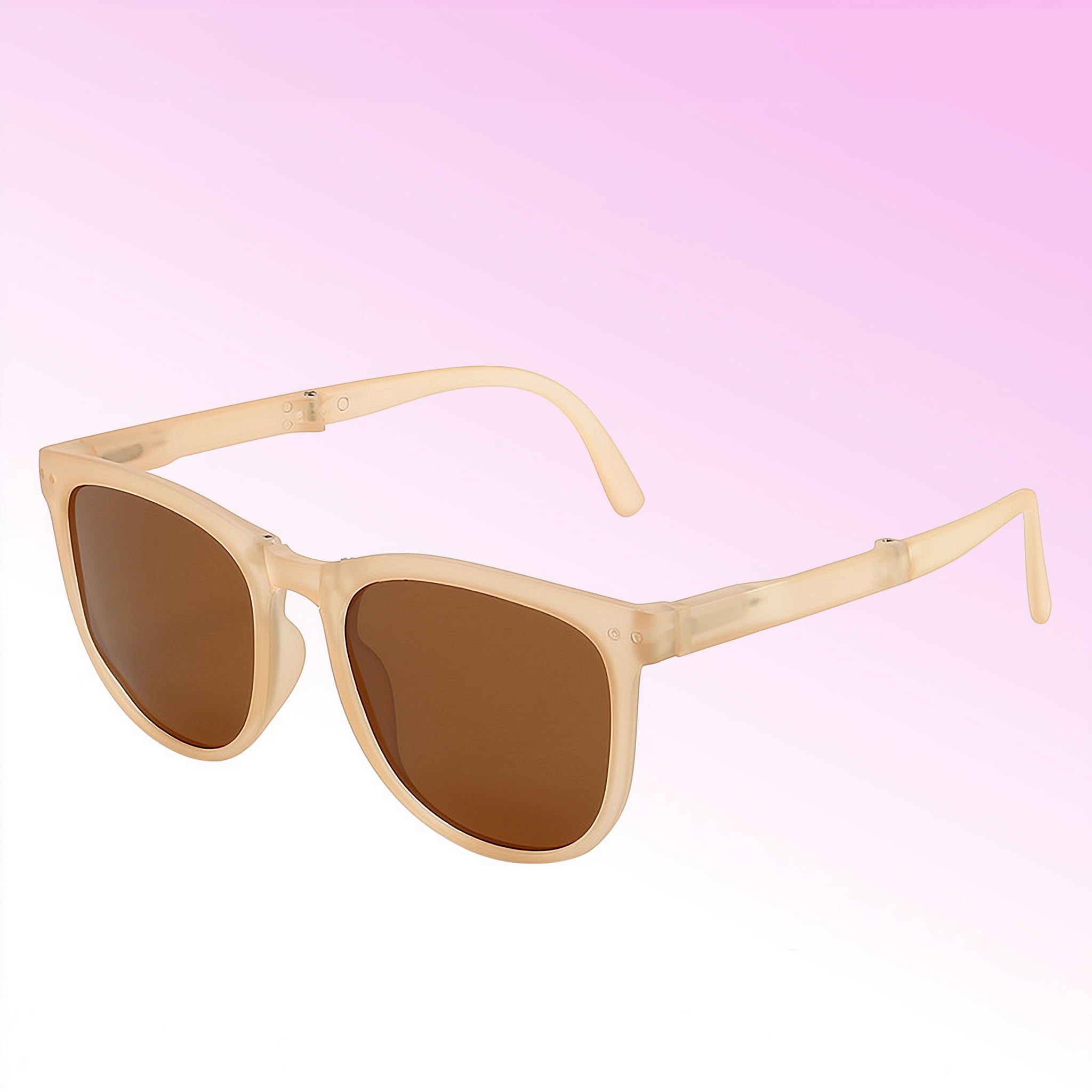 Foldable polarized sunglasses in tea color